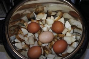 Potatoes and eggs